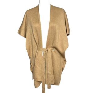LOFT caramel knit duster cardigan Sz XS/S neutral camel‎ tan lagenlook boho
